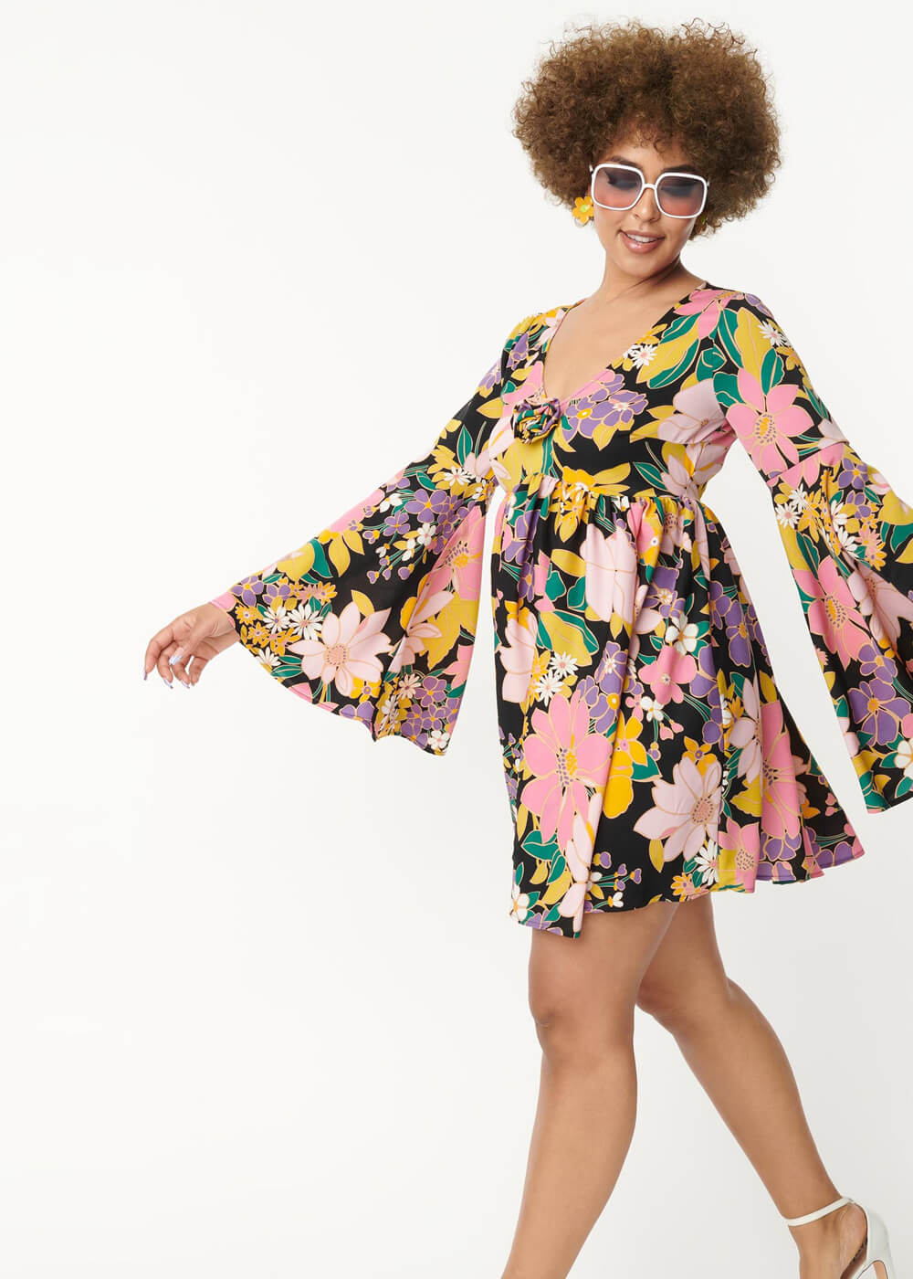 Unique vintage floral dress discount