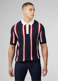 Ben Sherman Mod Knitted Rugby Polo Dunkelnavy