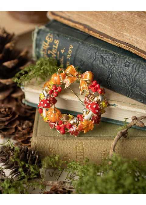 Bill Skinner Autumn Wreath Broche