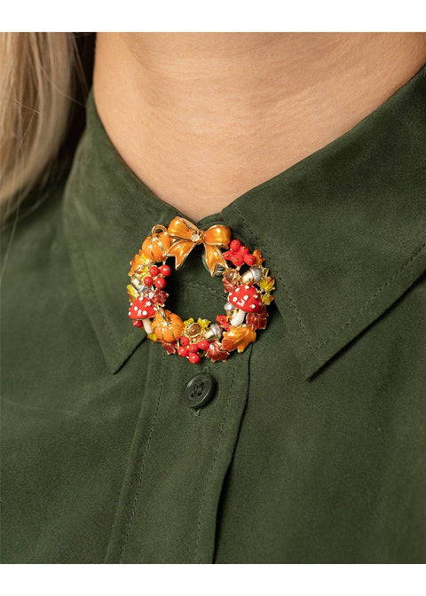 Bill Skinner Autumn Wreath Broche