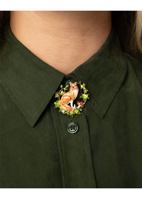 Bill Skinner Fox & Ivy Broche