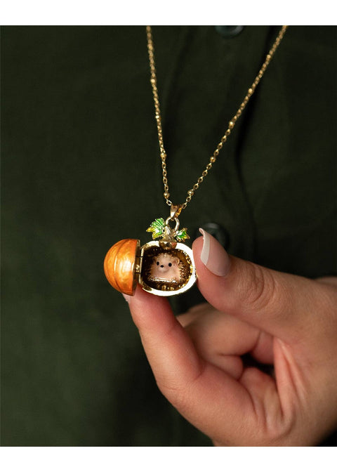 Bill Skinner Hedgehog & Pumpkin Medaillon Ketting
