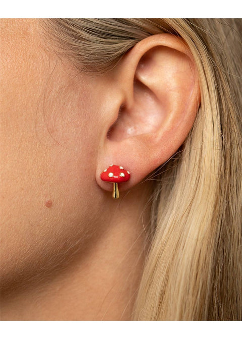 Bill Skinner Toadstool Huggie Oorbellen