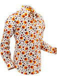 Chenaski Herren Dots & Spots 70's Hemd Orange