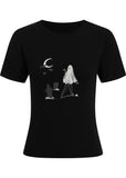 Collectif Ghouls Just Wanna Have Fun Girly T-Shirt Schwarz