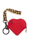 Dr. Martens Heart portemonnee rood met luipaard polsbandje en sleutelring