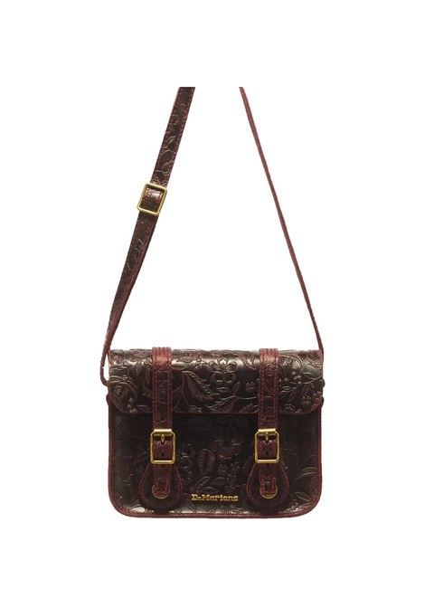 Dr. Martens Satchel Cherry Rood met lange schouderband