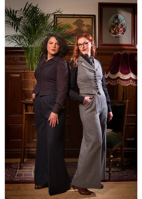 Emmy Design Palazzo Perfection Wolmix Broek Navy – aanvullende foto