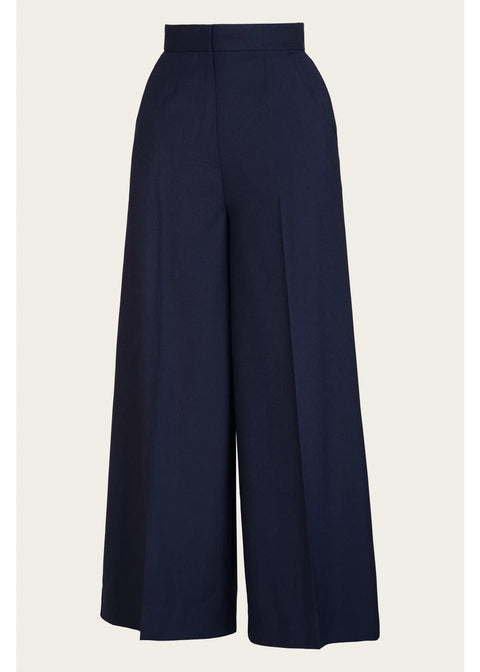 Emmy Design Palazzo Perfection Wolmix Broek Navy – aanvullende foto