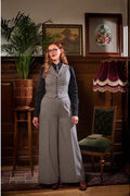 Emmy Design Palazzo Perfection Tweed Broek Midnight Ivoor – aanvullende foto