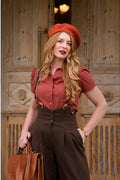 Emmy Design Miss Fancy Pants Tweed Broek Bruin Zwart – aanvullende foto