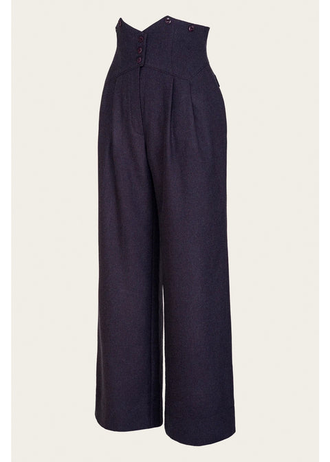 Emmy Design Miss Fancy Pants Tweed Broek Wijnrood Midnight – aanvullende foto