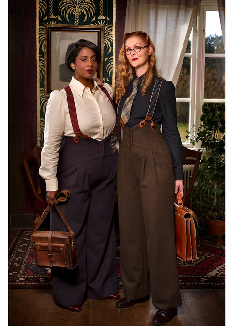Emmy Design Miss Fancy Pants Tweed Broek Wijnrood Midnight – aanvullende foto