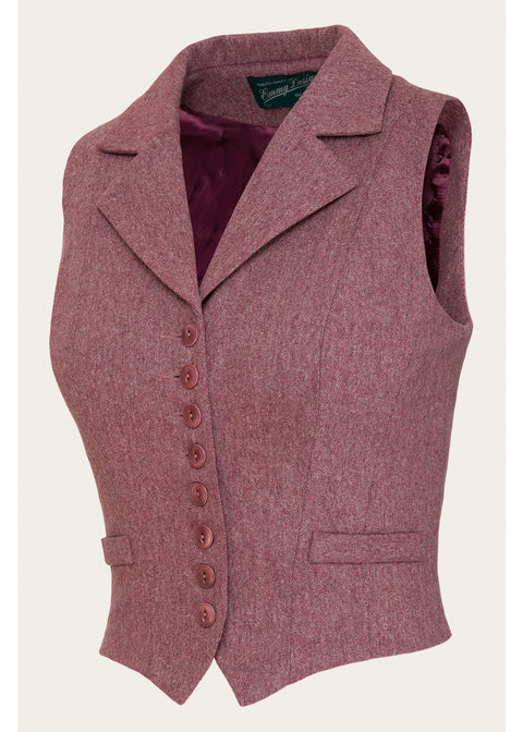 Emmy Design Watchmaker's Tweed Gilet Framboos – aanvullende foto