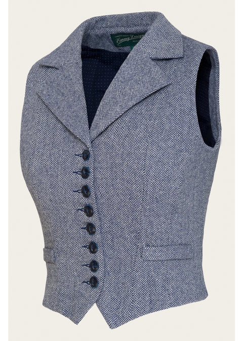 Emmy Design Watchmaker's Tweed Gilet Midnight Ivoor – aanvullende foto