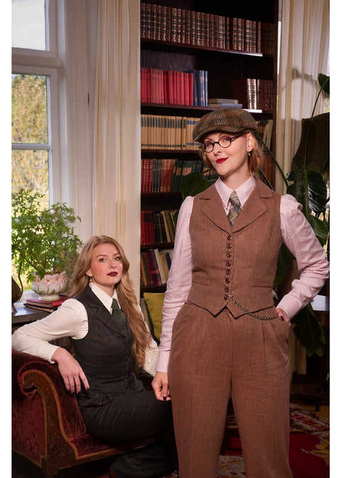 Emmy Design Watchmaker's Tweed Gilet Roestbruin Beige – aanvullende foto
