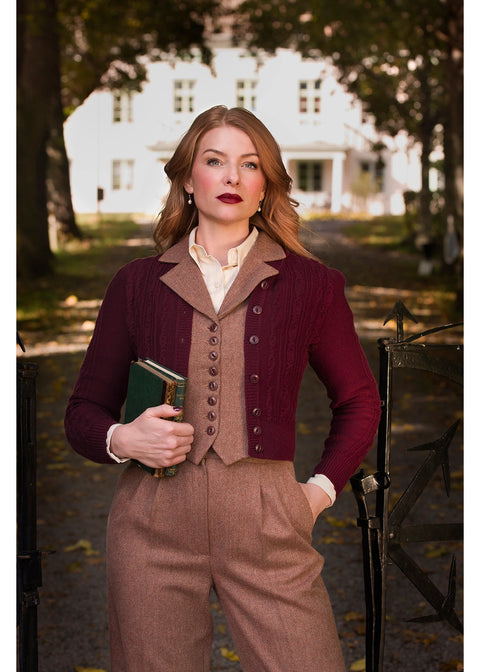 Emmy Design Watchmaker's Tweed Gilet Roestbruin Beige – aanvullende foto