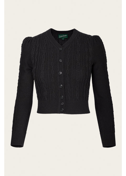Emmy Design Ice Skater Merinowollen Cardigan Zwart AW26 – aanvullende foto