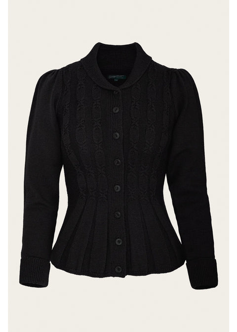 Emmy Design Screen Siren Merinowollen Cardigan Zwart – aanvullende foto
