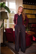 Emmy Design Miss Fancy Pants Tweed Broek Wijnrood Midnight – foto 3