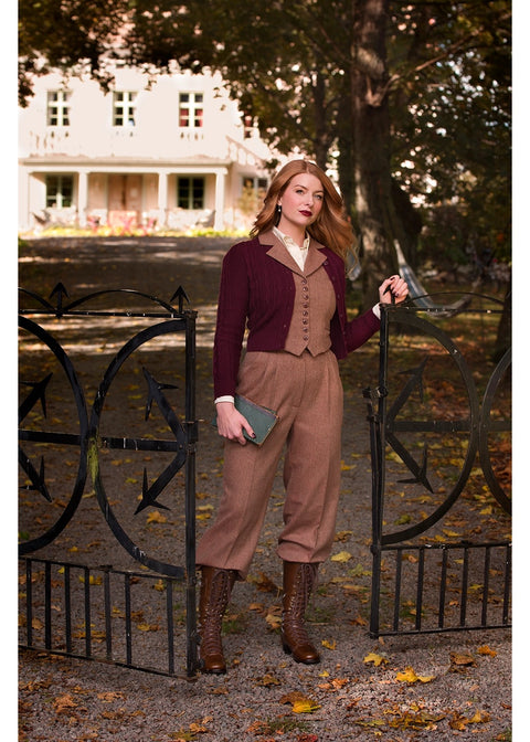 Emmy Design Watchmaker's Tweed Gilet Roestbruin Beige – foto 3
