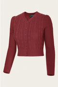 Emmy Design Ice Skater Merinowollen Cardigan Roest – foto 1