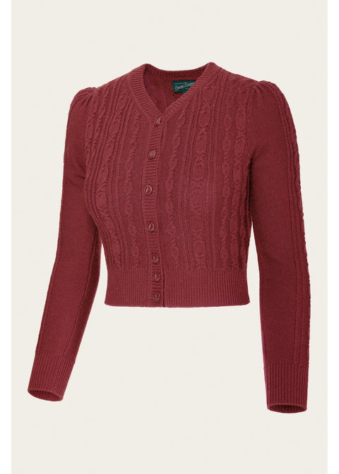 Emmy Design Ice Skater Merinowollen Cardigan Roest – foto 1