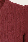 Emmy Design Ice Skater Merinowollen Cardigan Roest – foto 2