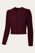 Emmy Design Ice Skater Merinowollen Cardigan Black Cherry – foto 1