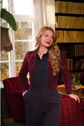 Emmy Design Ice Skater Merinowollen Cardigan Black Cherry – foto 3
