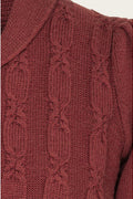 Emmy Design Screen Siren Merinowollen Cardigan Roest – foto 2