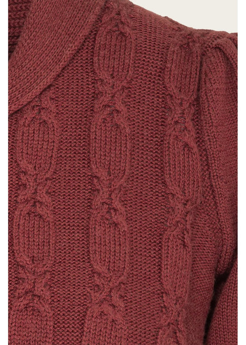 Emmy Design Screen Siren Merinowollen Cardigan Roest – foto 2