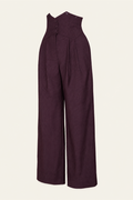 Emmy Design Miss Fancy Pants Krijtstreep Broek Pruim – zijaanzicht