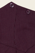 Emmy Design Miss Fancy Pants Krijtstreep Broek Pruim – detail krijtstreep