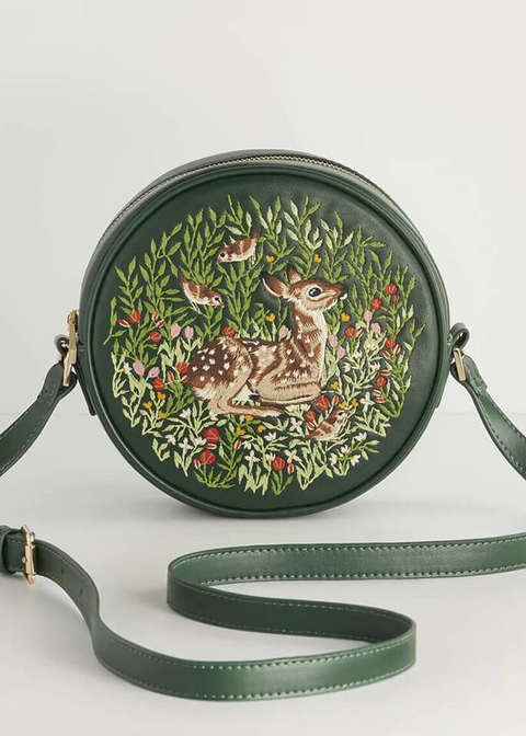 Fable England Chloe Fawn Schultertasche Grün