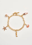 Fable England Shell Charm Armband mit 5 Bedels