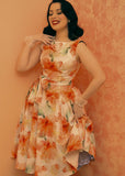Hearts & Roses Ayla Floral 50's Swingkleid Rot