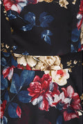 Hearts & Roses Elara Floral Swing Jurk Zwart - foto 7