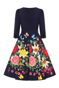 Hearts & Roses Mariposa Garden Swing Jurk Navy - foto 6