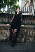 Hell Bunny Dark Knight Midi Jurk Zwart – campagnefoto 17