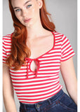 Hell Bunny Kit Stripe 50's Top Rot