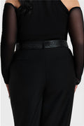 Killstar Mothshade – Achterzijde van de riem op een curvy model