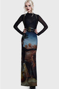 Killstar Witches' Sabbath Maxi Jurk Multi – gestyled met apart verkrijgbare harness