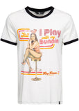 King Kerosin Herren Playbunny T-Shirt Weiß