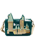 Loungefly Harry Potter Golden Hogwarts Castle Tasche mit Beutel