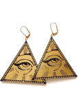 Rosita Bonita All Seeing Eye Pyramid Ohrringe Gold