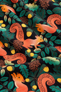 Run & Fly Acorn Adventure Squirrel Tuinbroek Zwart - close-up print (ghost)