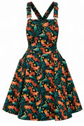 Run & Fly Acorn Adventure Squirrel Pinafore Swing Jurk Zwart - voorkant (ghost)