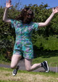 Run & Fly Succulents 70's Playsuit in Multi