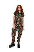 Run & Fly Squirrel tuinbroek zwart met eekhoorns, eikels en bladeren